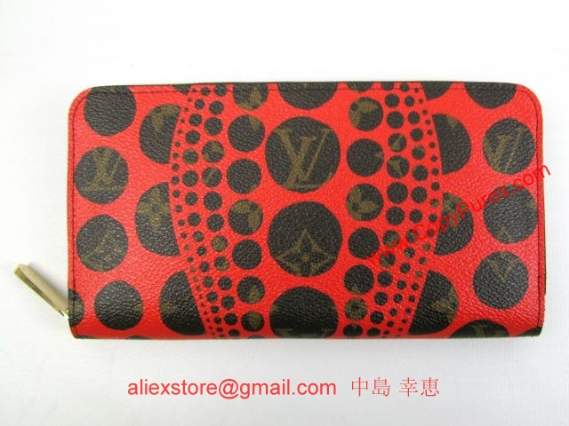 LOUIS VUITTON（ルイ・ヴィトン）ジッピー・ウォレットジッピー・ウォレット/モノグラムパンプキンドット/M60450/ルージュ/ラウンド長財布 